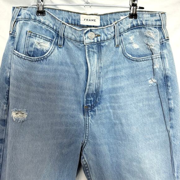 FRAME Le High N Tight Crop Mini Bootcut Jeans Sz 30 Ankle Capri Light Wash - Picture 3 of 8